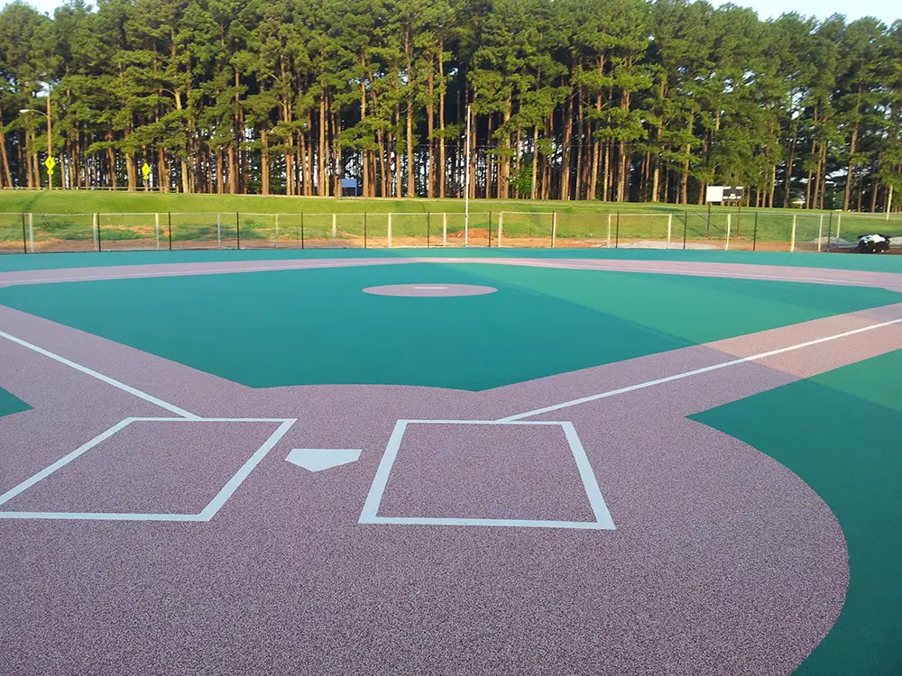 TPV Poured-in-Place Rubber Surfacing Florida — cost-effective, colorful surface for dry recreation and pool deck areas