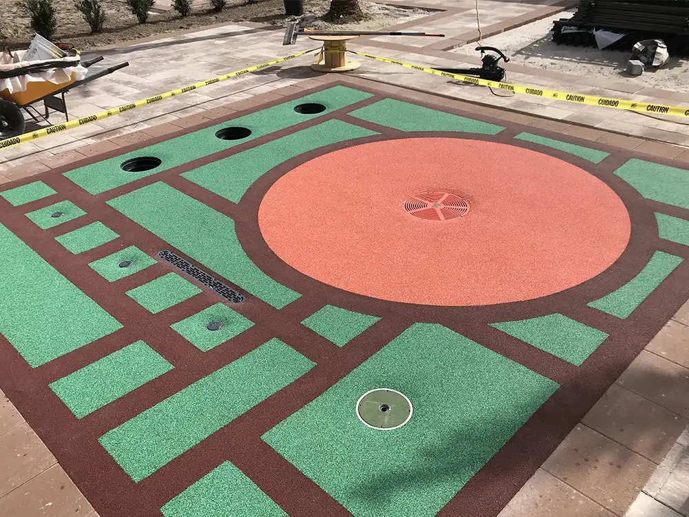 Commercial splashpad aquaflex