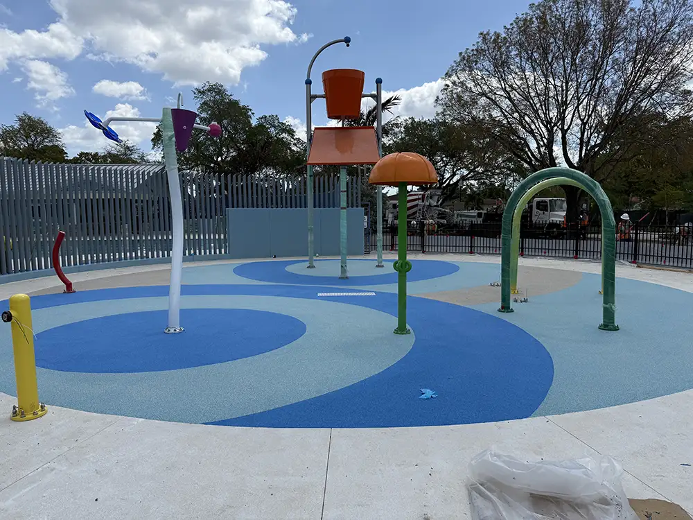 Commercial playground splash pad