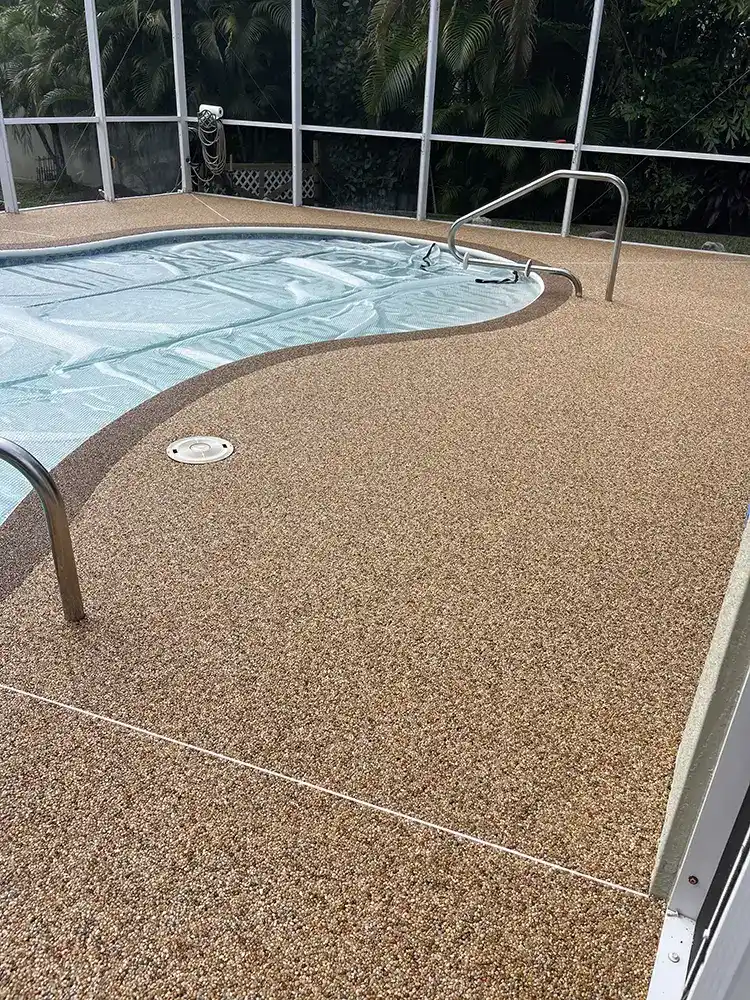 Residential epoxystone pooldeck