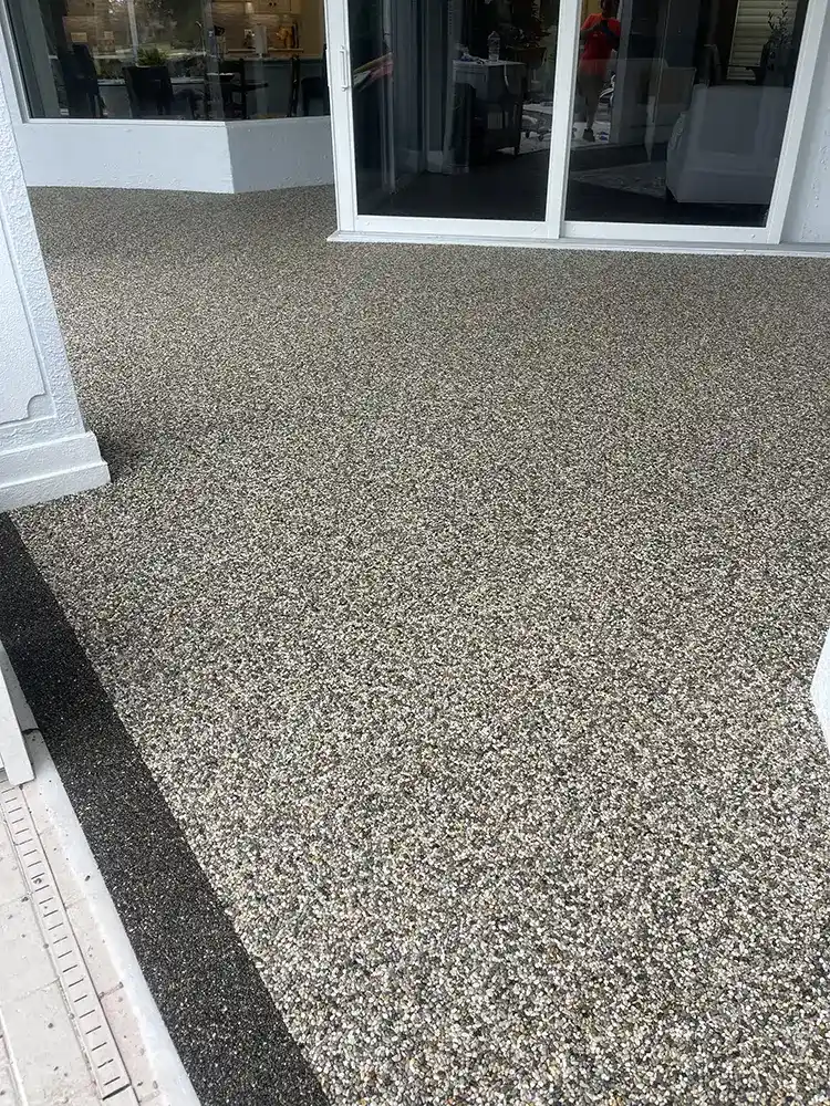 Residential epoxystone pooldeck