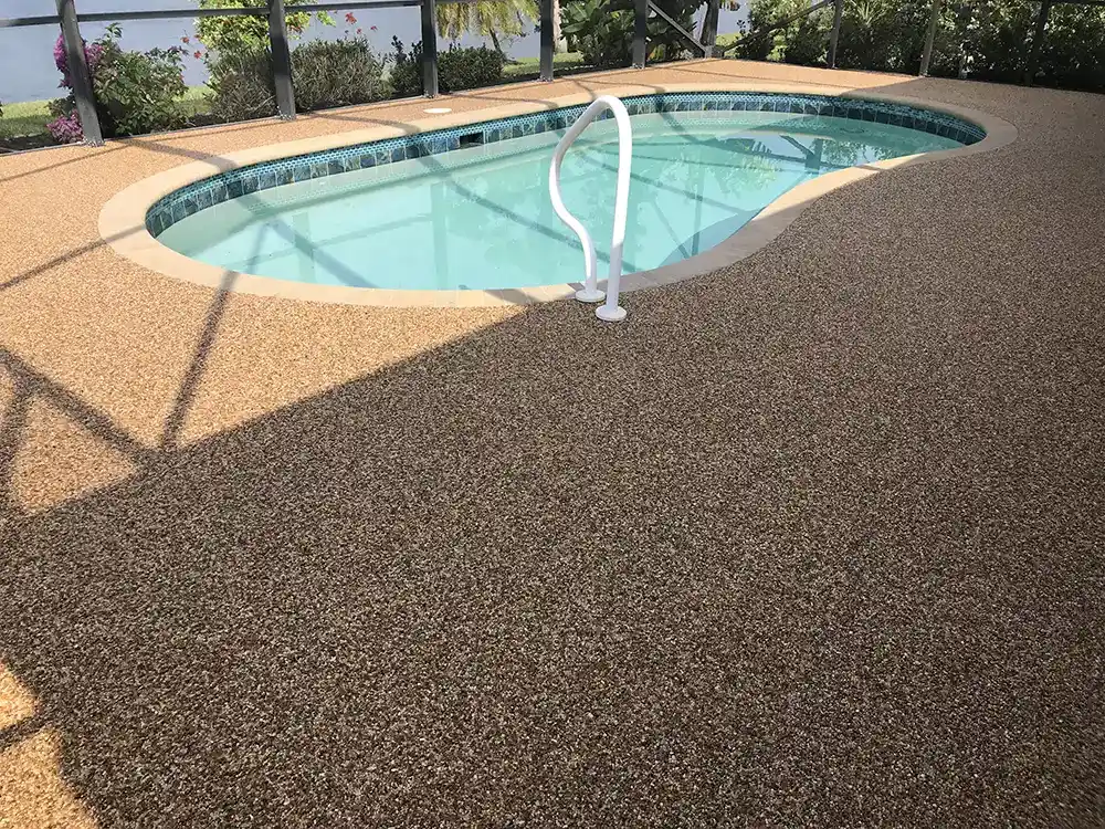 Residential epoxystone pooldeck
