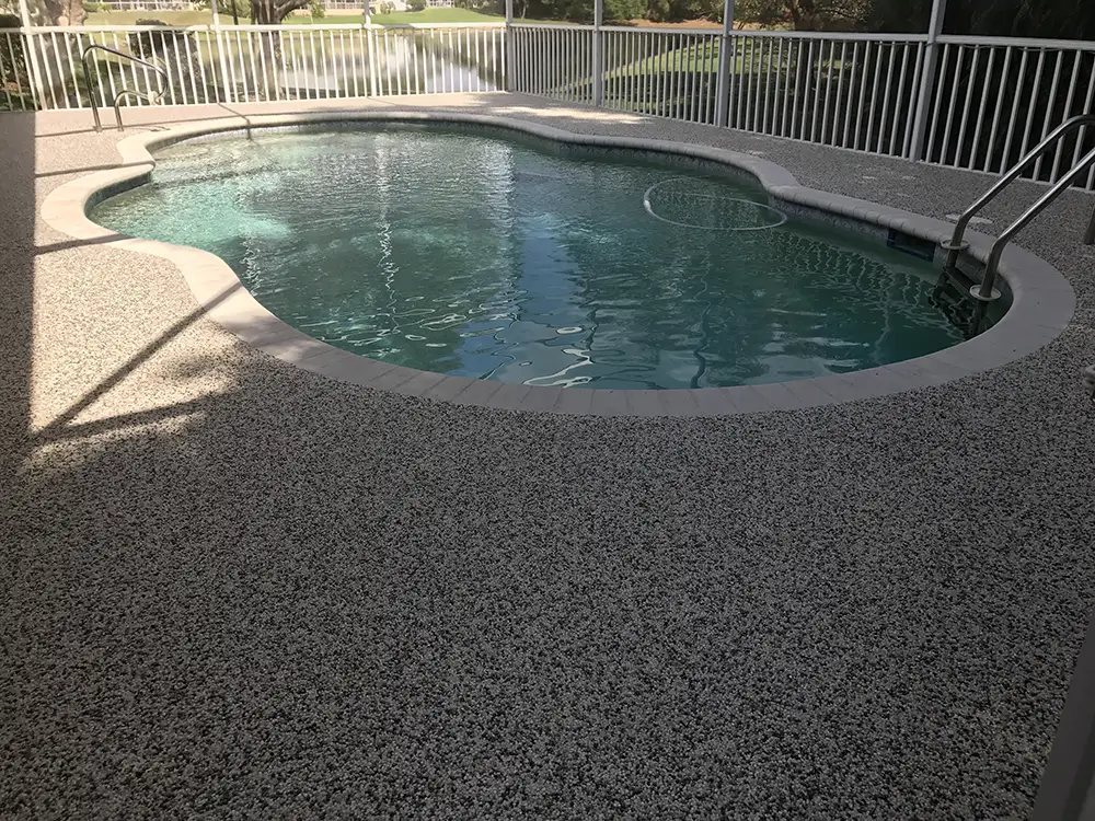 Residential epoxystone pooldeck