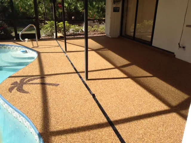 Residential epoxystone pooldeck