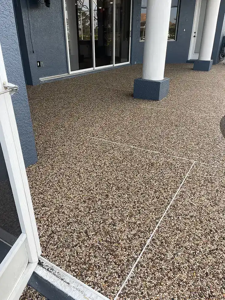 Residential epoxystone pooldeck