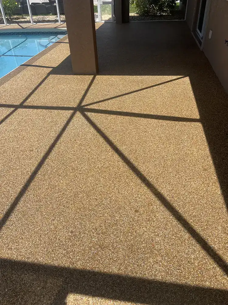 Residential epoxystone pooldeck