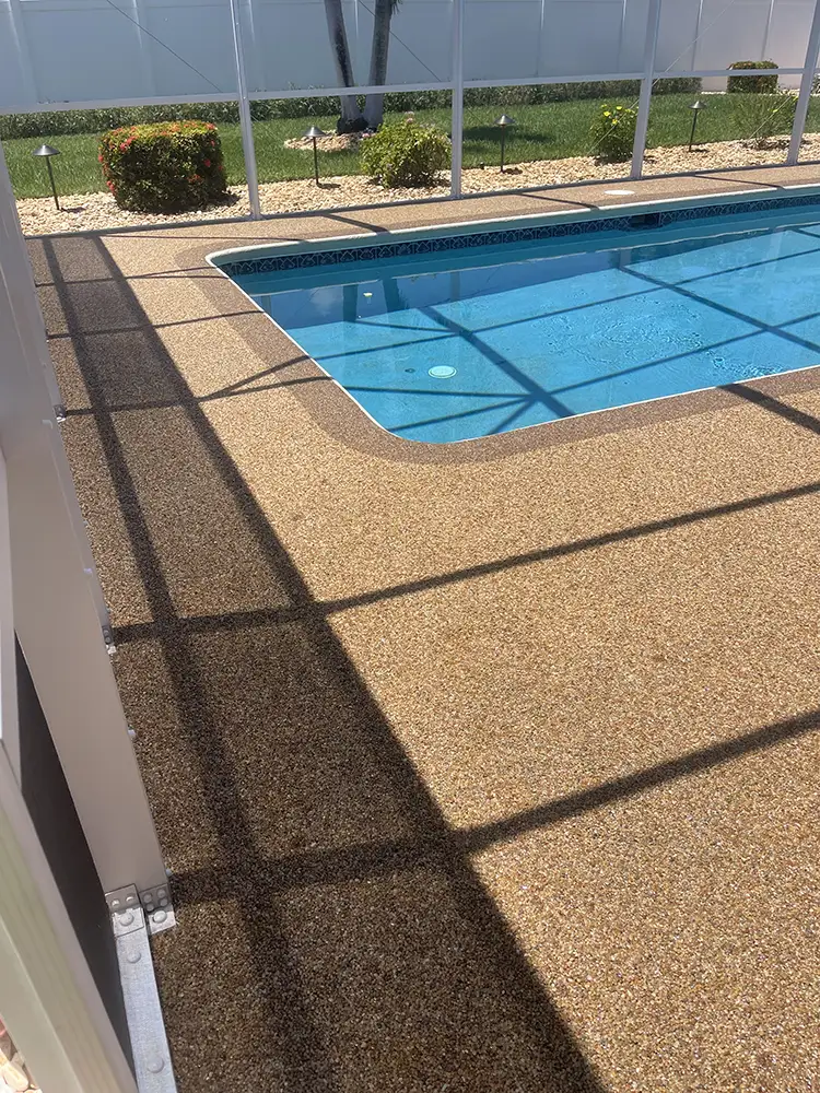 Residential epoxystone pooldeck