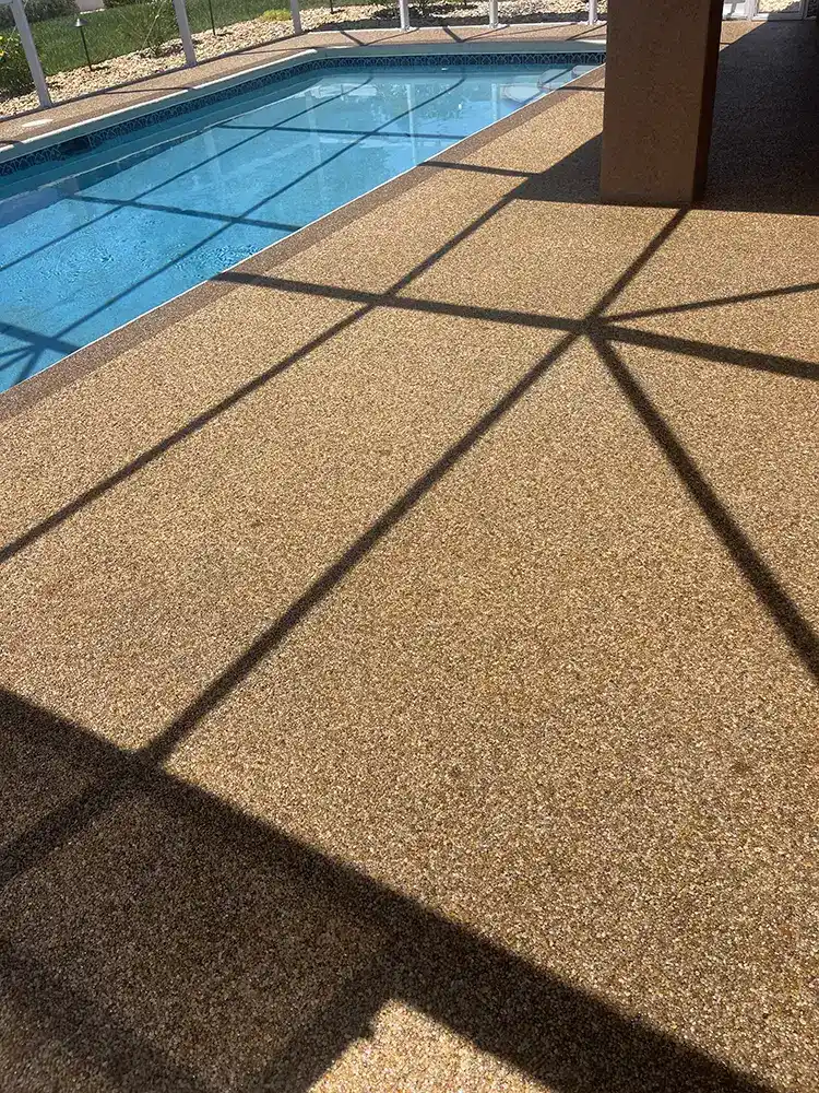 Residential epoxystone pooldeck