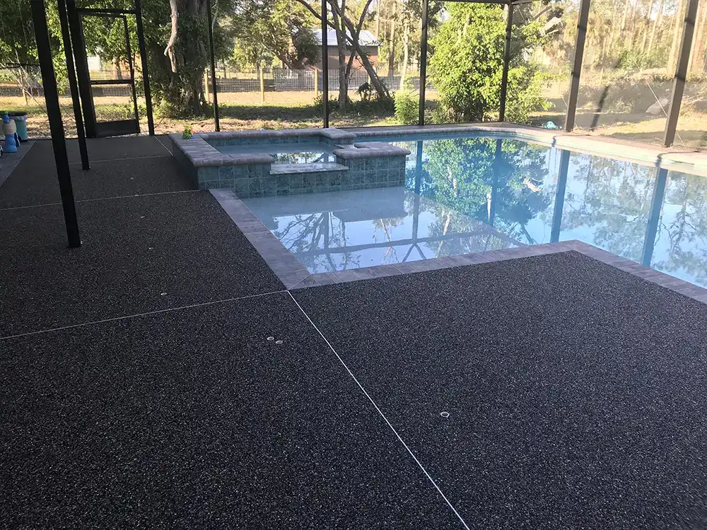 Residential epoxystone pool deck