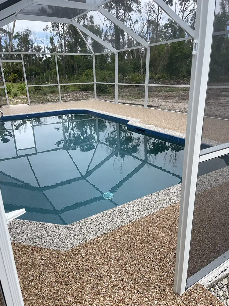 Residential epoxystone walkway