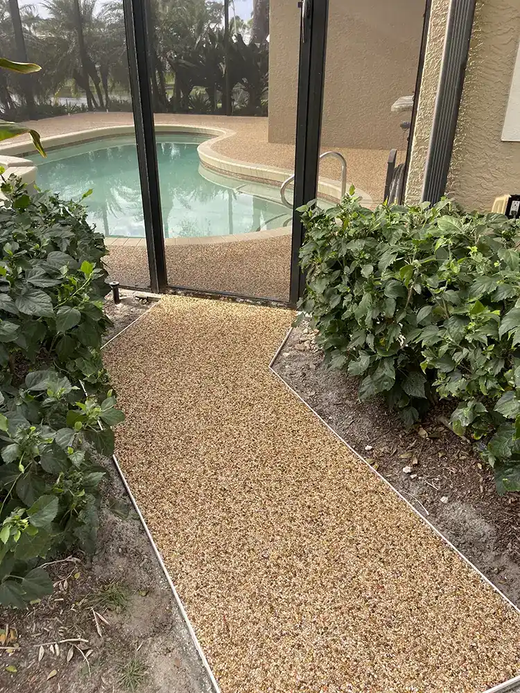 Residential epoxystone pool deck