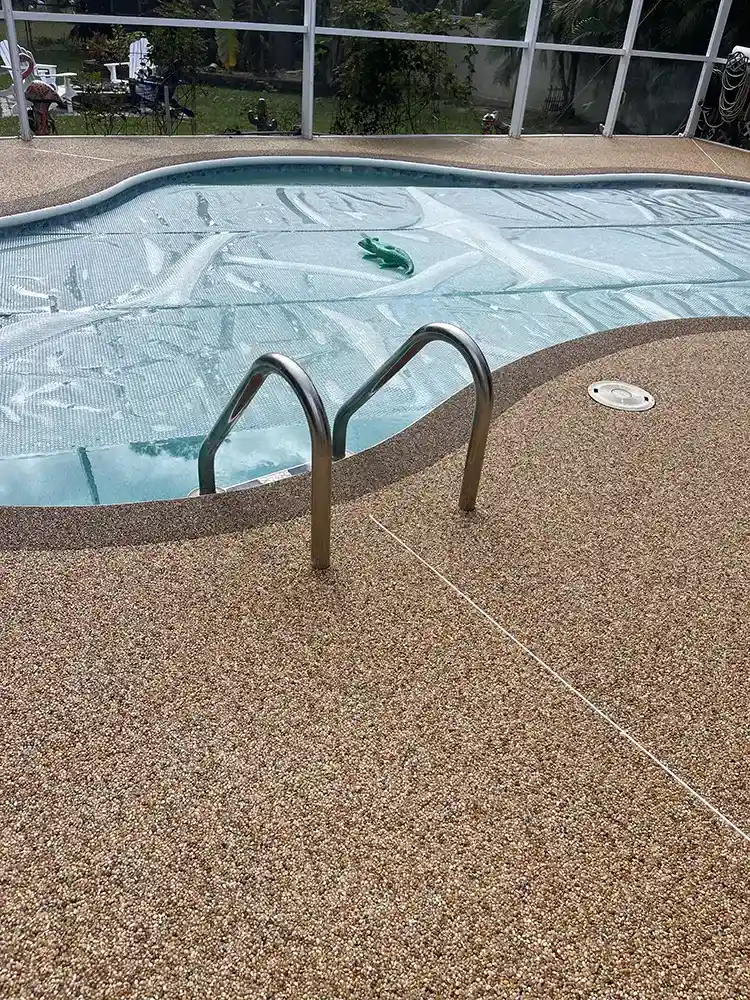 Residential epoxystone pooldeck