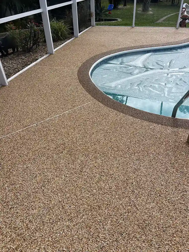 Residential epoxystone pooldeck
