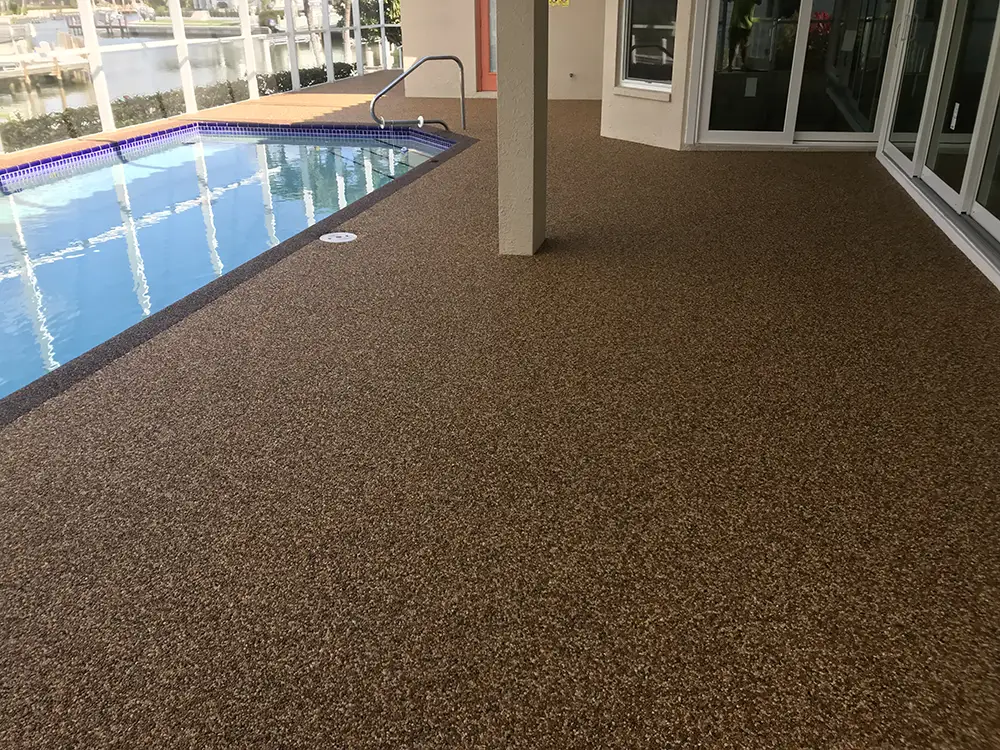Residential epoxystone pooldeck