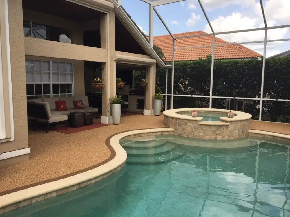 Residential epoxystone pooldeck #residential #epoxystone #pooldeckresurfacing