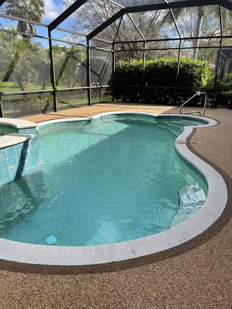 Residential epoxystone pooldeck