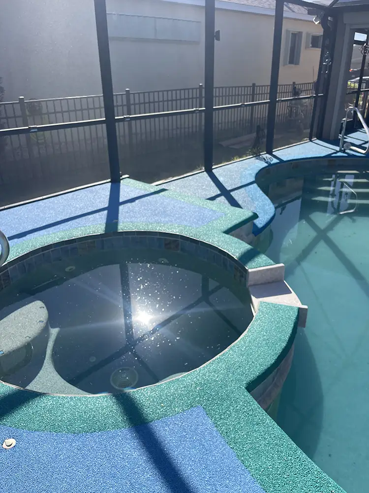 Residential flexirock pooldeck