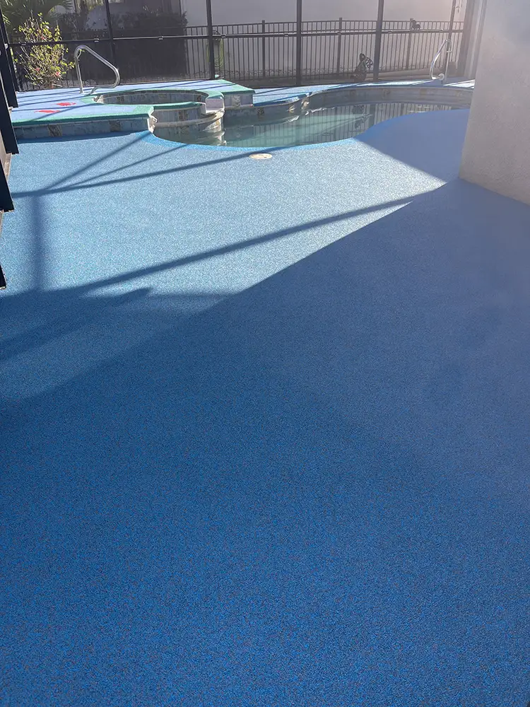 Residential flexirock pooldeck