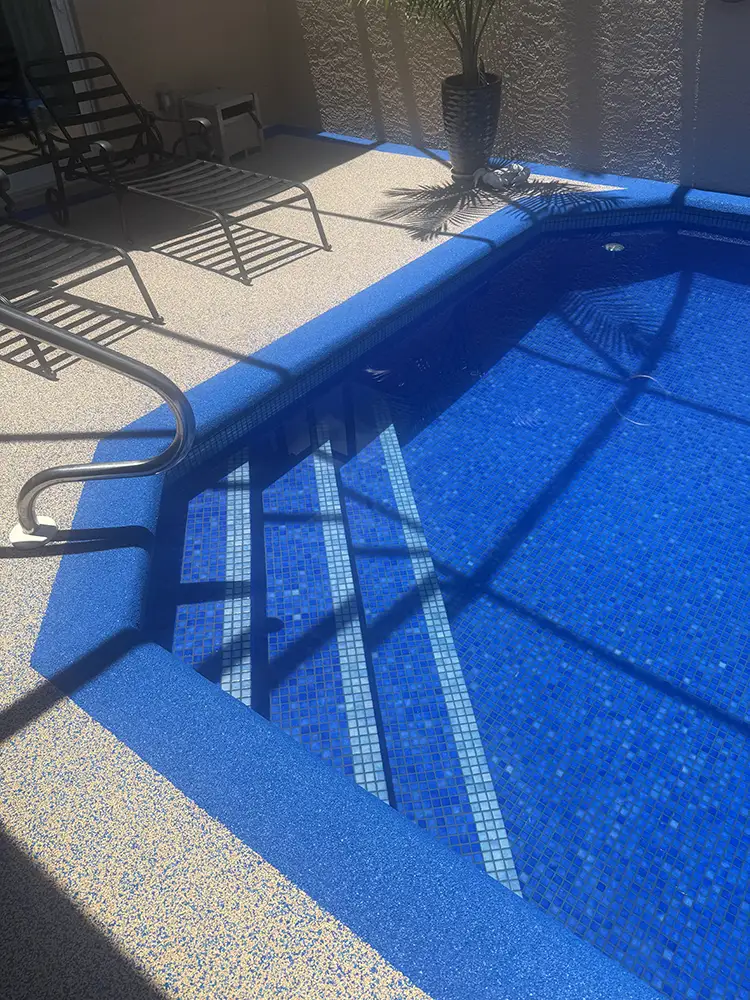Residential flexirock pooldeck