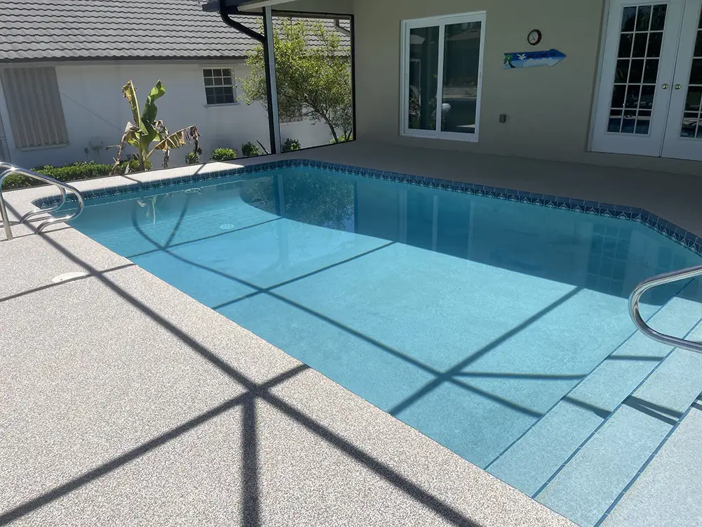 Residential epoxystone pooldeck