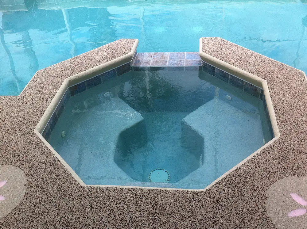 Residential pebbleflex pool deck