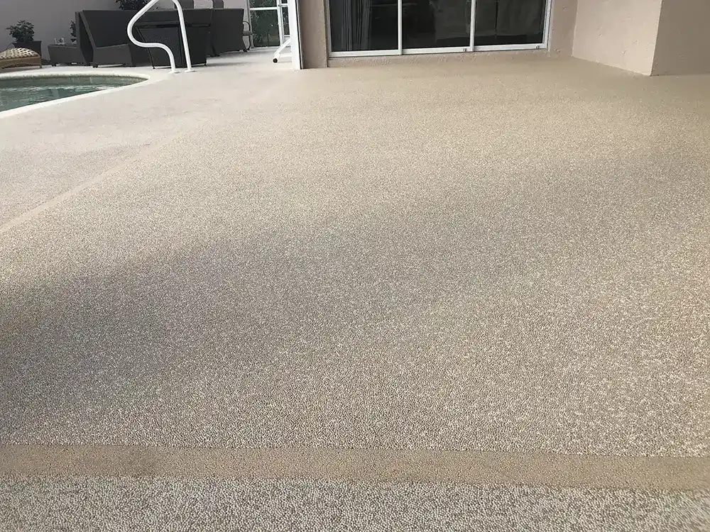 Residential pebbleflex pooldeck