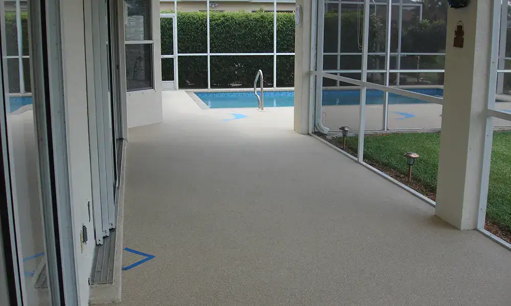 Residential patio, porch and walkway resurfacing in Naples, Fort Myers, and Cape Coral
