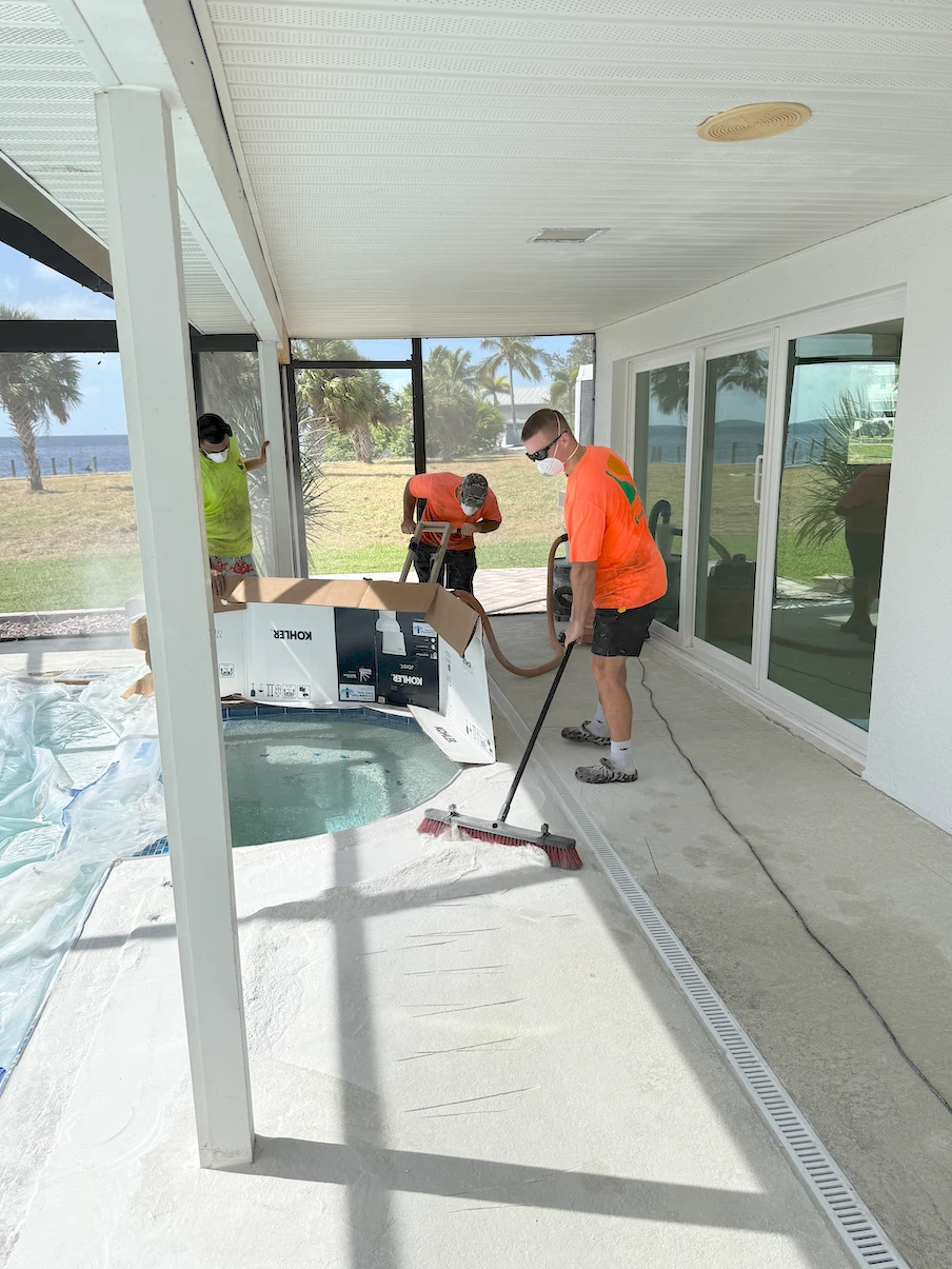 Pool deck and patio resurfacing